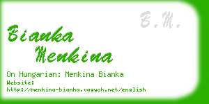 bianka menkina business card